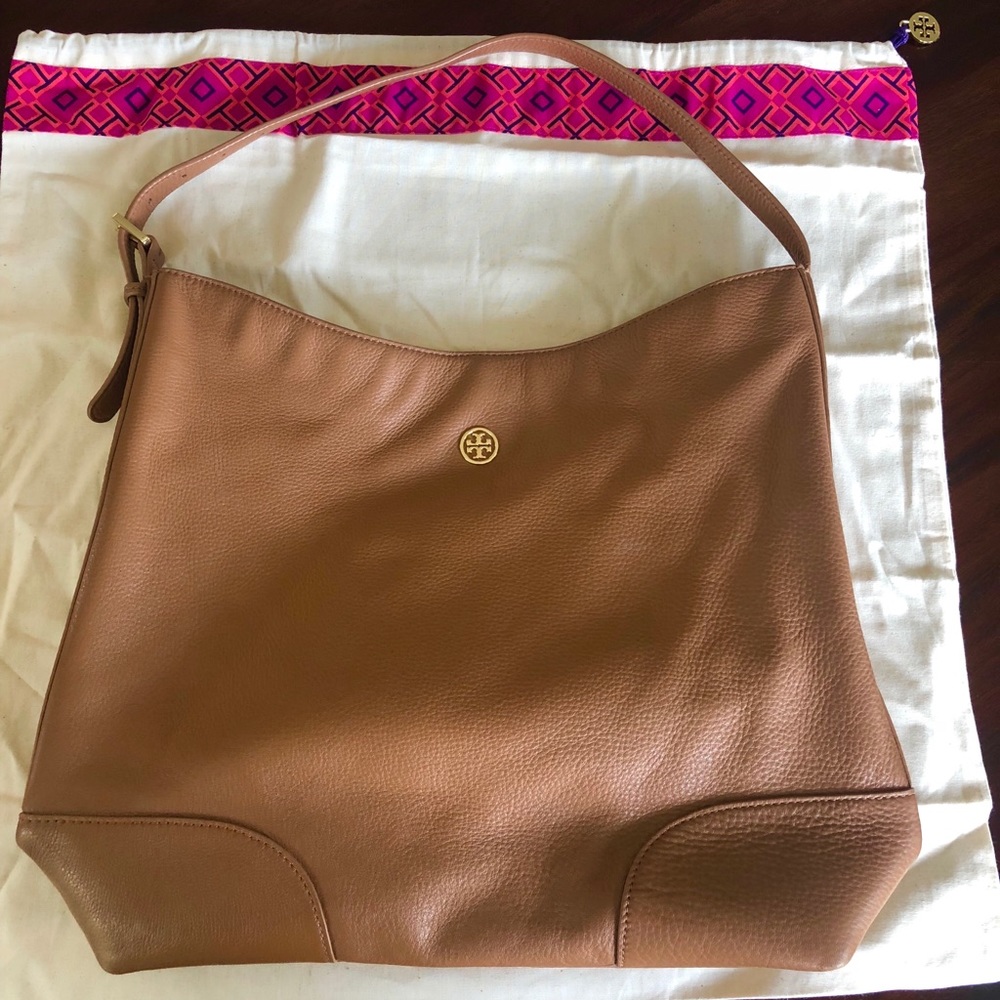 Tory Burch tan Hobo shoulder bag